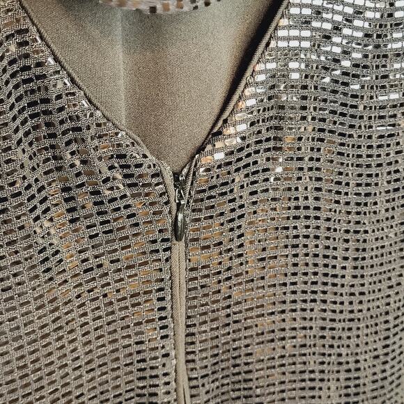 Calvin Klein Little Black Sequined Mini Cocktail Party Dress Low Back Siz 12 NWT - Picture 9 of 12